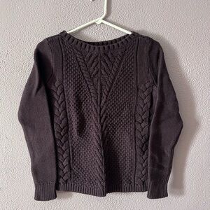 Banana Republic Plum Cable Knit Sweater